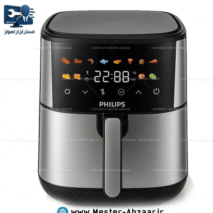 سرخ کن هواپز 15 لیتری لمسی دو 2 المنت بدون روغن 3000 وات صفحه تخت فیلیپس مدل PHILIPS PH-1890