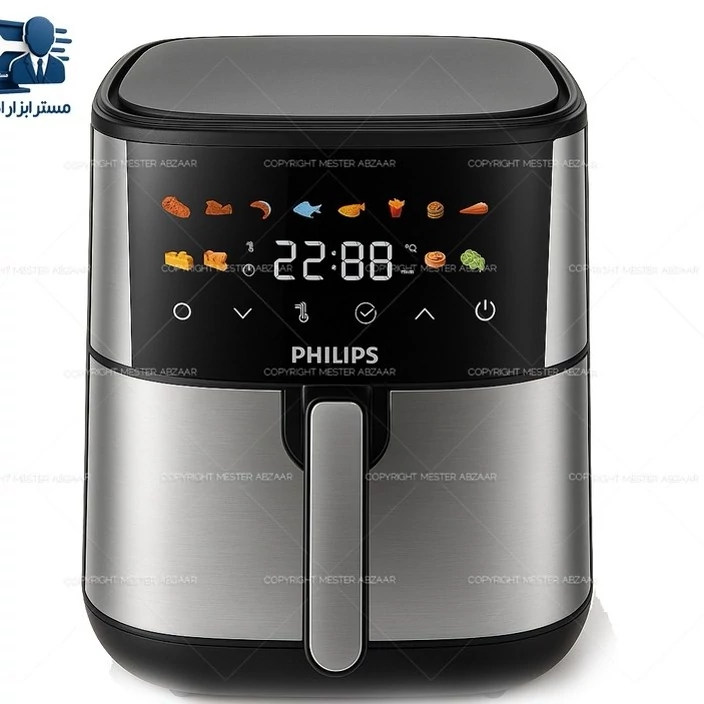 سرخ کن هواپز 15 لیتری لمسی دو 2 المنت بدون روغن 3000 وات صفحه تخت فیلیپس مدل PHILIPS PH-1890