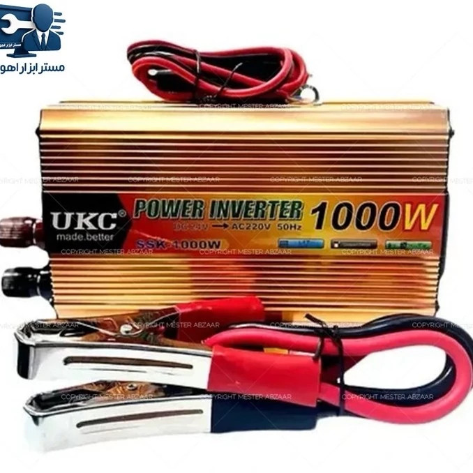 اینورتر مبدل برق 12 به 220 ولت 1000 وات خودرو برند UKC تبدیل برق شهری شبه سینوسی مدل SSK-1000W