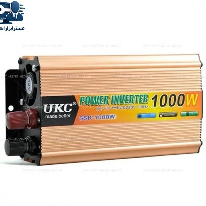 اینورتر مبدل برق 12 به 220 ولت 1000 وات خودرو برند UKC تبدیل برق شهری شبه سینوسی مدل SSK-1000W