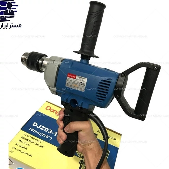 دریل همزن 16 میلی متری دسته دار 800 وات دانگ چنگ اصلی مدل DONG CHENG DJZ16Aبرند دانگ چنگ