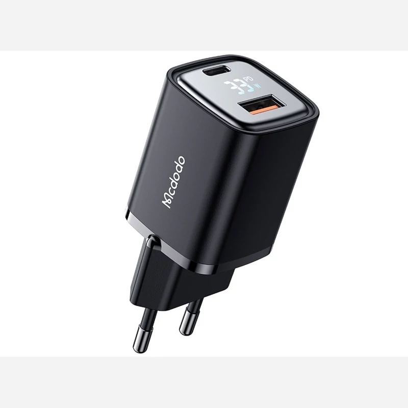 شارژر دیواری USB و Type-C مک دودو مدل CH-1701 دارای نمایشگر دیجیتال