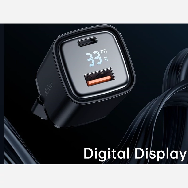 شارژر دیواری یو اس بی و تایپ سی مک دودو Mcdodo CH-1701 Digital Display Fast Charger