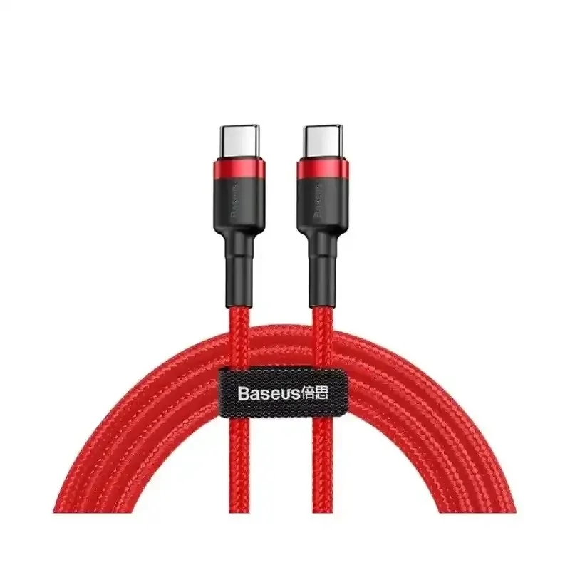 کابل شارژ Type-C to Type-C باسئوس مدل Cafule Series با طول 1 متر 60 وات