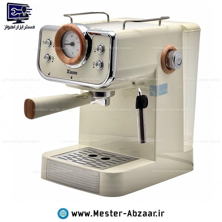 اسپرسو و قهوه ساز شیائومی 25 بار 2000 وات با هواگیری رایگان کد 372 برند Xiaome MI372 اسپرسوساز مشکی کرمی