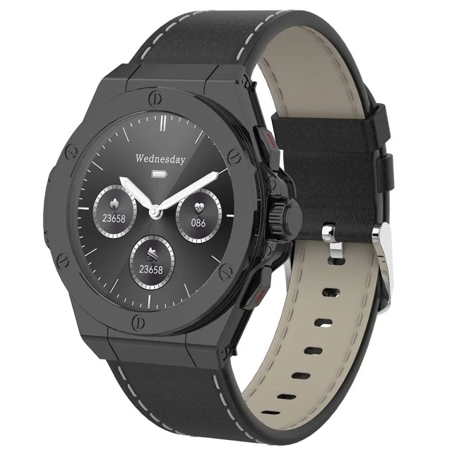 ساعت هوشمند هیبریدی لِولو LVLOAHSBK Levelo Oak Automatique Hybrid Smartwatch LVLOAHSBK ساعت هوشمند لولو مدل Oak اسمارت و