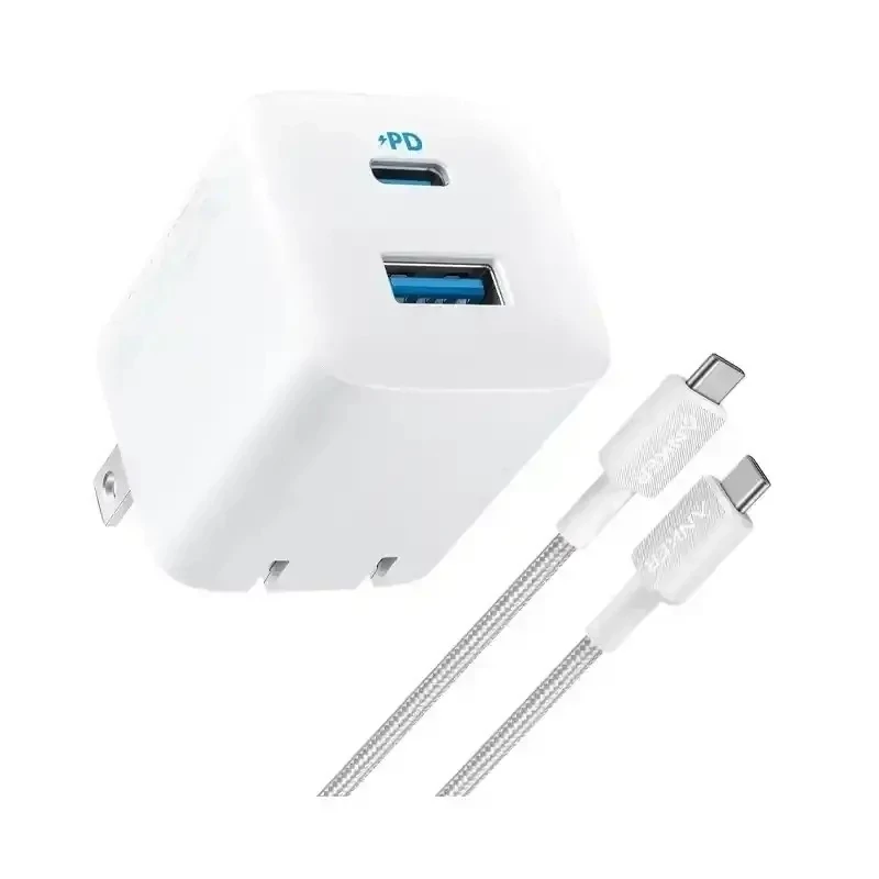 شارژر دیواری دو پورت انکر مدل Anker B2348K21 20W به همراه کابل تایپ سی