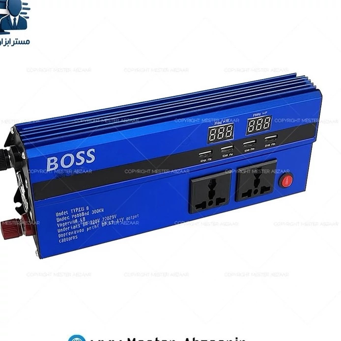 اینورتر مبدل برق 12 به 220 ولت 3500 وات باس شبه سینوسی مدل Bs123TYN254-8 BOSSمبدل برق خودرو 3500 وات یک دستگاه قدرتمند ا