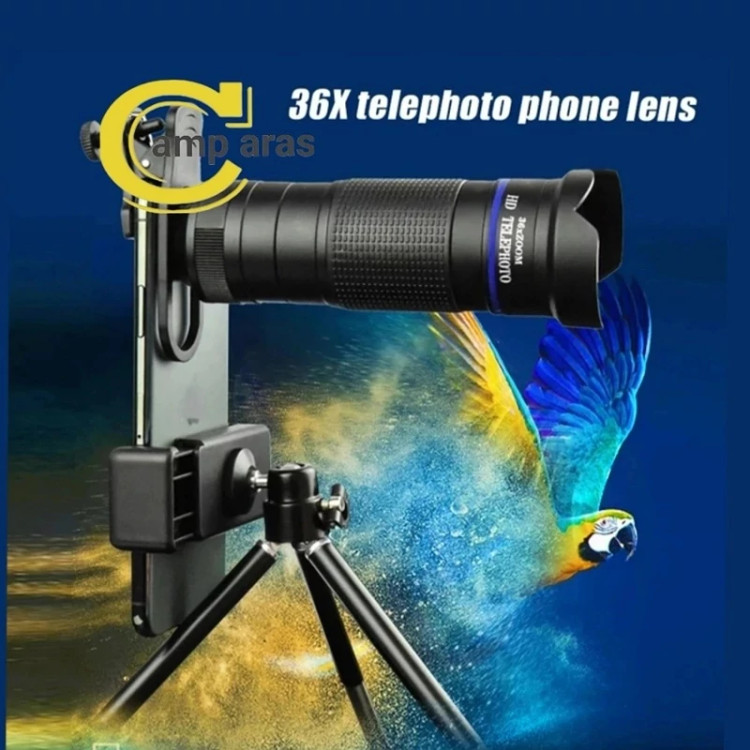 لنز تلسکوپی دوربین موبایل تله زوم HD TELEPHOTO 36xZOOM