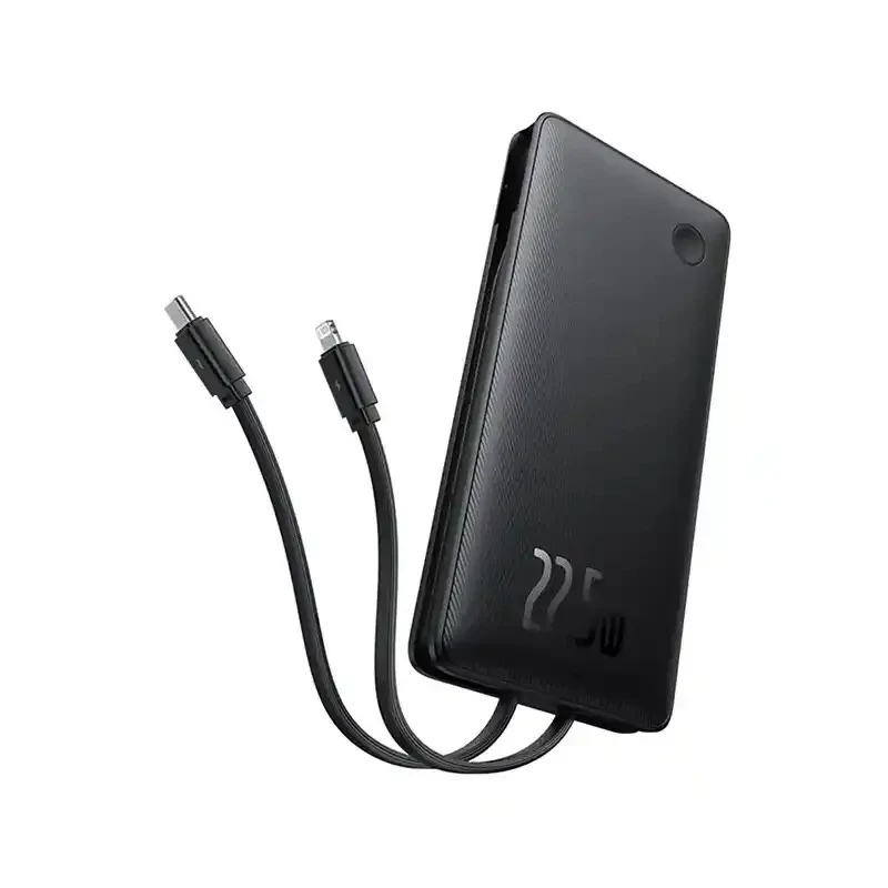 پاوربانک باسئوس مدل Airpow Lite Dual Cable 22.5w با ظرفیت 10000 میلی آمپر