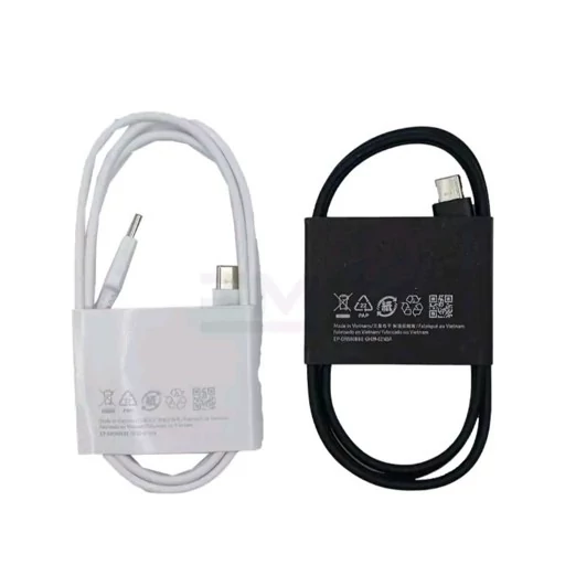 کابل شارژر دو سر تایپ سی سامسونگ رنگ سفید ساخت ویتنام