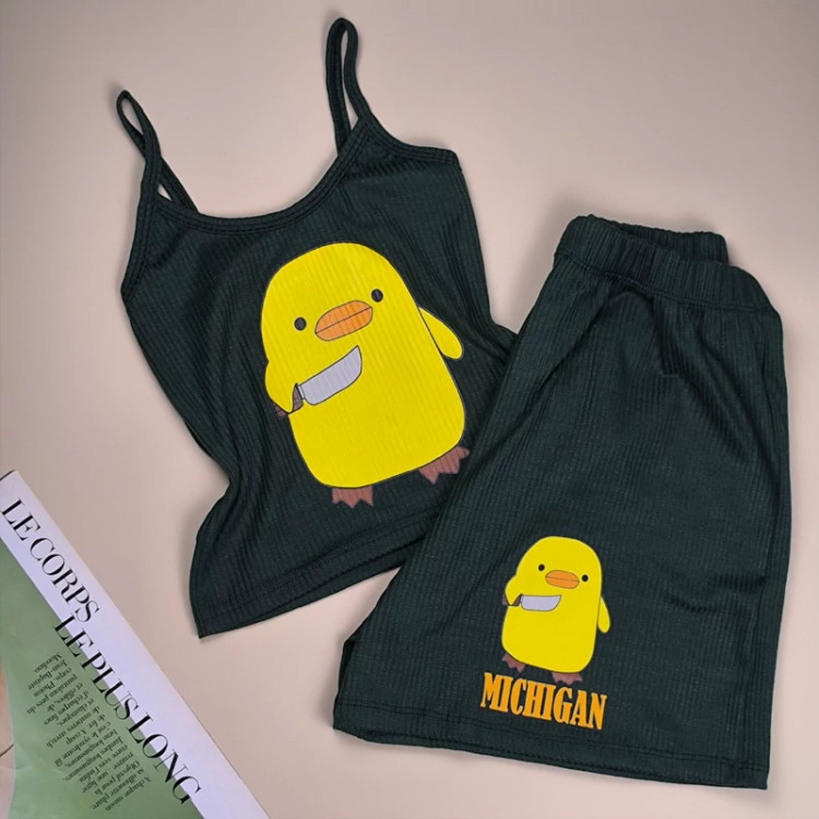 ست تاپ و شلوارک فانتزی جوجه