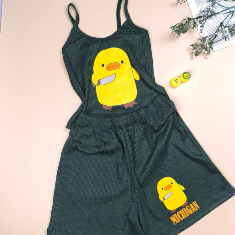 ست تاپ و شلوارک فانتزی جوجه