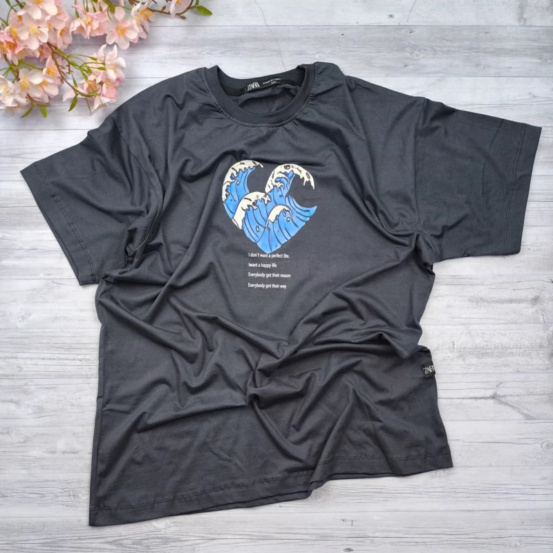 تیشرت جنس پنبه رنگبندی و از سایز xl تا 5xl  زنانه مردانه قلب