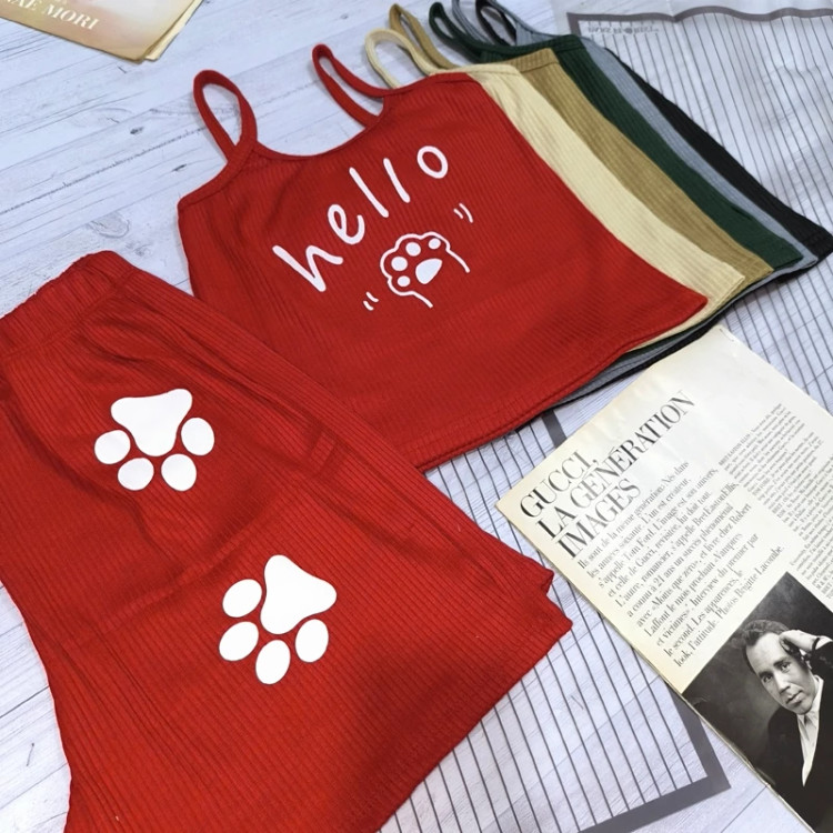 ست تاپ و شلوارک دخترونه پنجه hello
