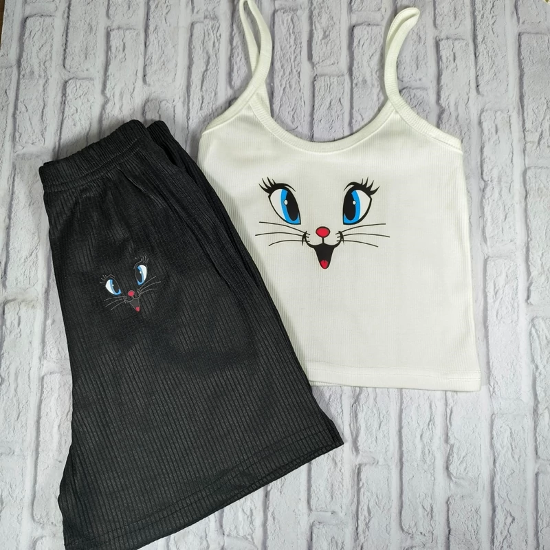 ست تاپ و شلوارک گربه ای