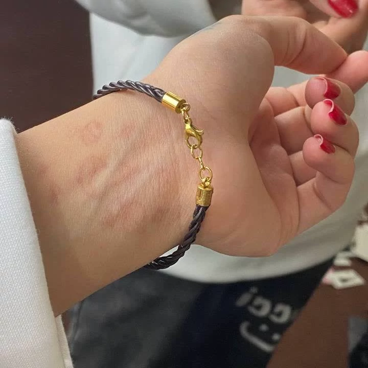 دستبند چرم بافتنی