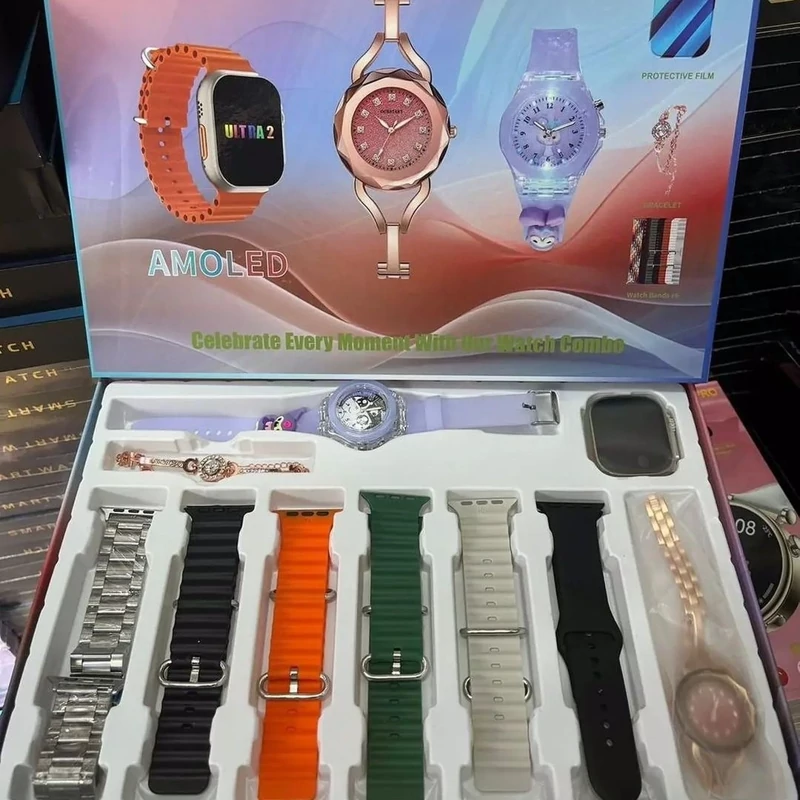 اسمارت واچ .با 7بند متنوع و 2عدد ساعت هدیه