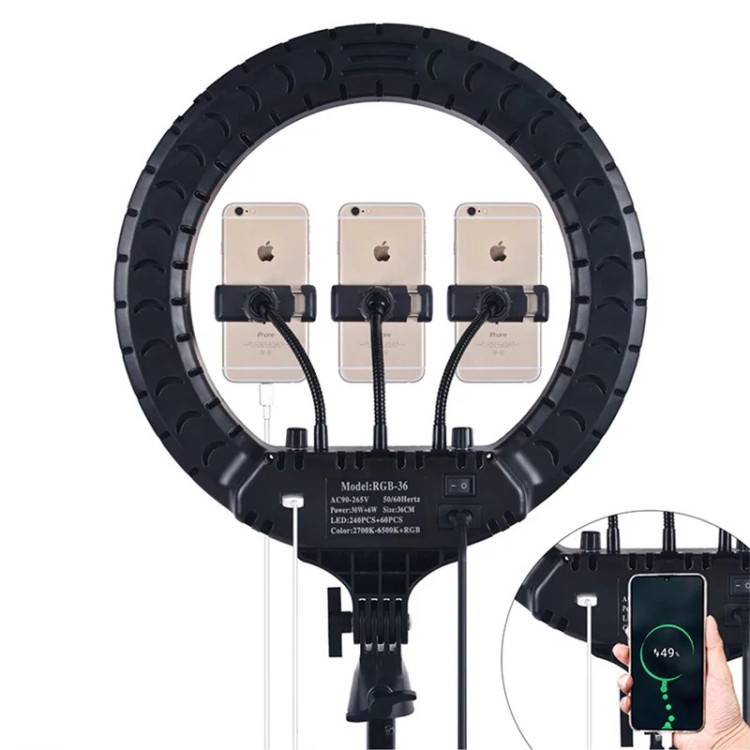 رینگ لایت مدل RL-14RGB