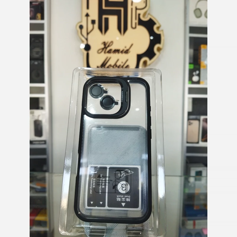 گارد محافظ مدل آیفون 16 نرمال همراه با محافظ لنز مشکی