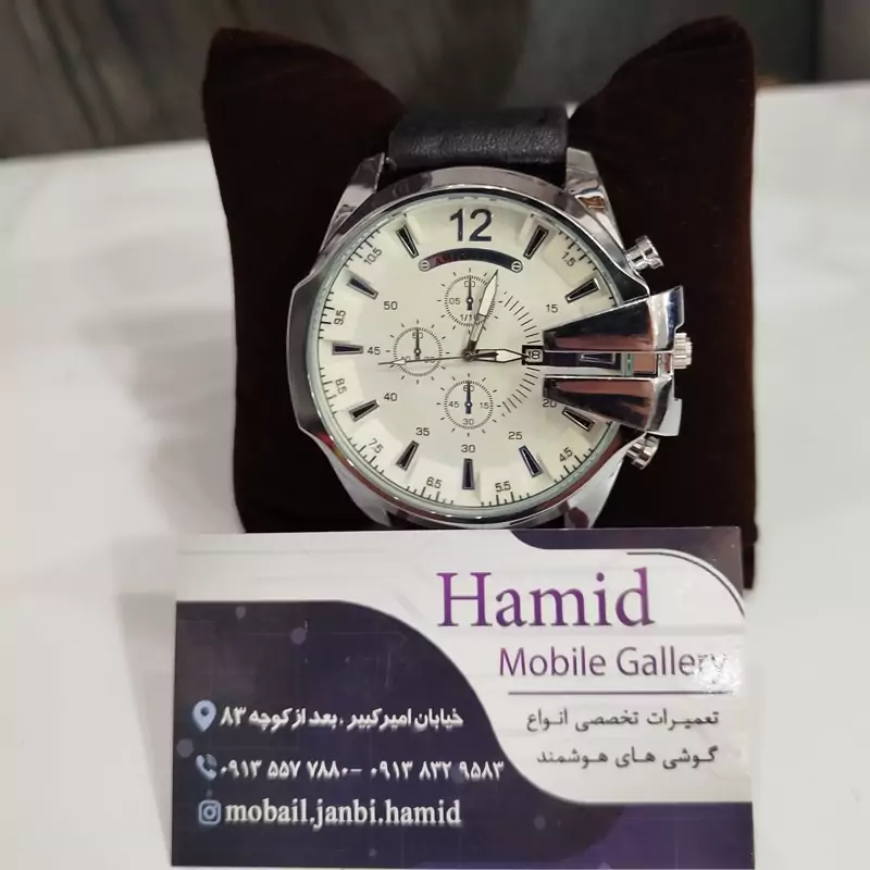 ساعت مدل amber time بند چرمی