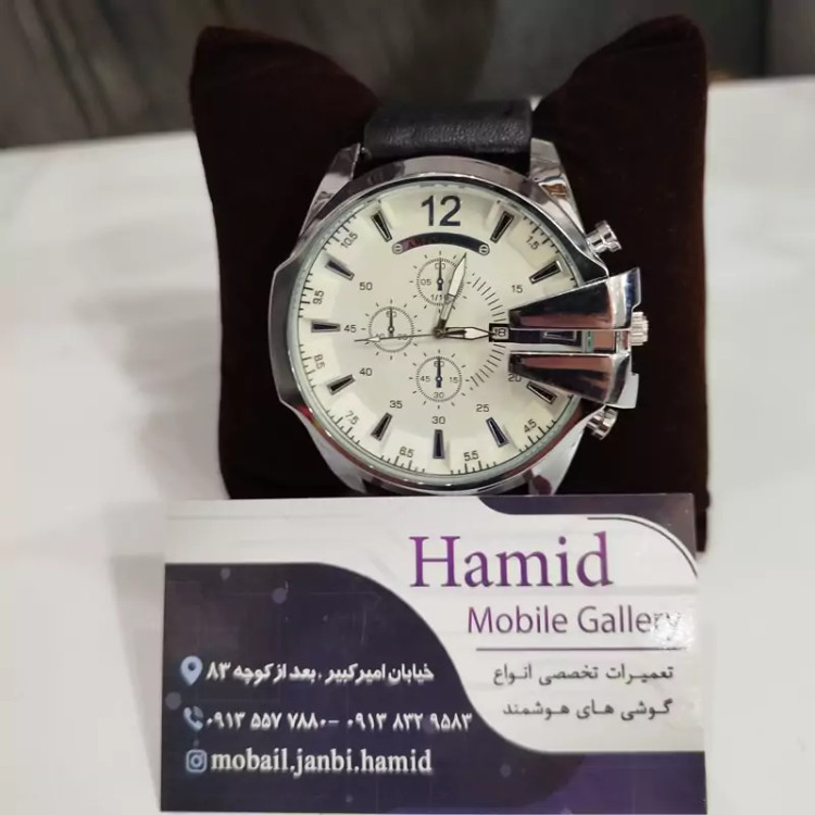 ساعت مدل amber time بند چرمی