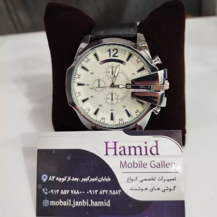 ساعت مدل amber time بند چرمی