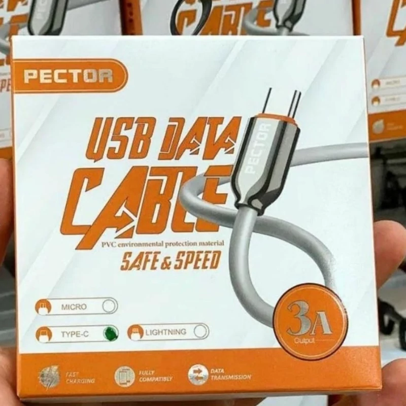 کابل شارژر PECTOR اورجینال تایپ سی