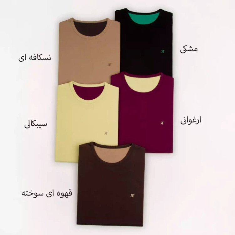 تیشرت یقه گرد مردانه و پسرانه پنبه اعلاء، سایز بندی