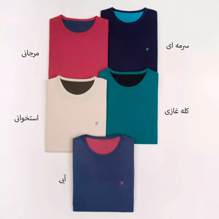 تیشرت یقه گرد مردانه و پسرانه پنبه اعلاء، سایز بندی