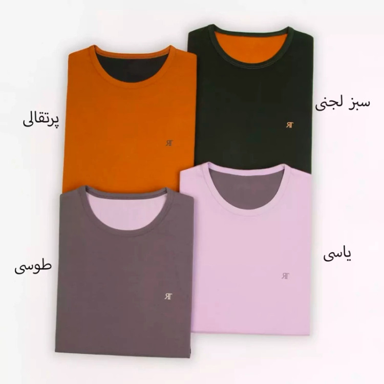 تیشرت یقه گرد مردانه و پسرانه پنبه اعلاء، سایز بندی