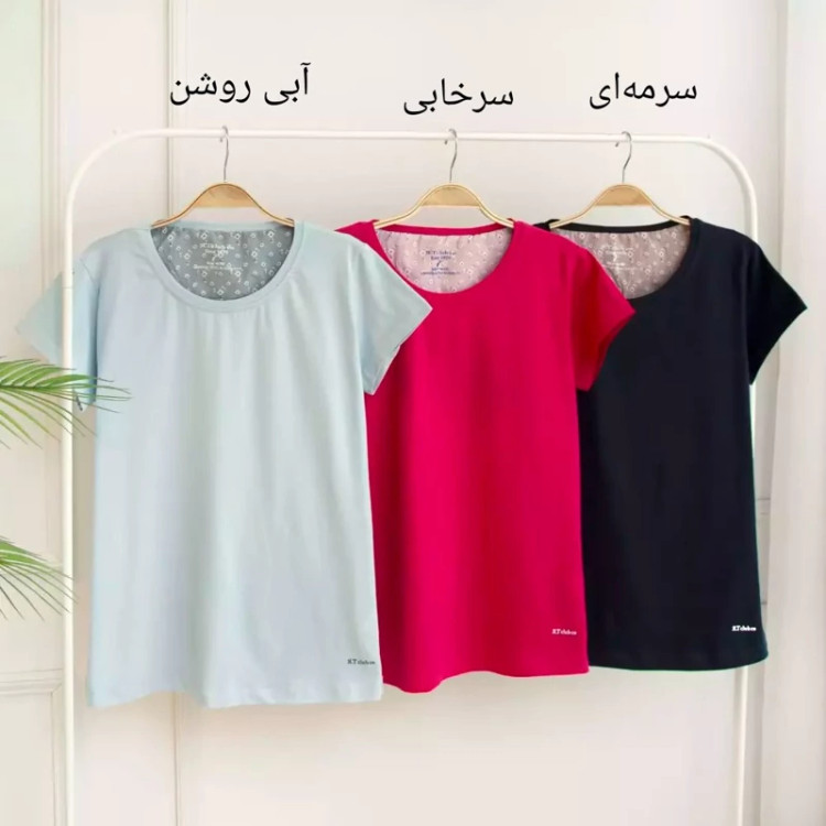 تیشرت پنبه زنانه و دخترانه گلی