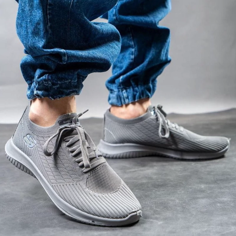 کفش اسکیچرز تمام طوسی مردانه و زنانه