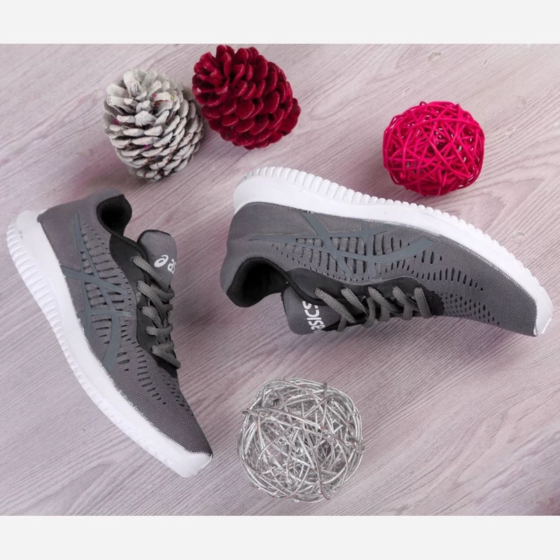 کفش کتانی اسیکس طوسی مناسب زنانه و مردانه