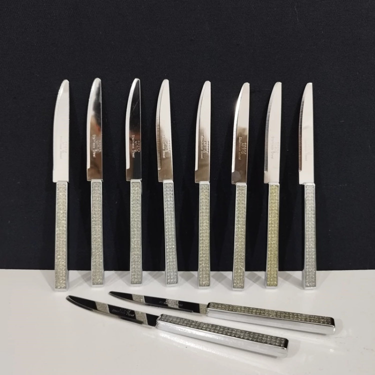 چاقو میوه خوری MTG کد 15706 نقره ای طلایی بسته 12 عددی با ارسال رایگان