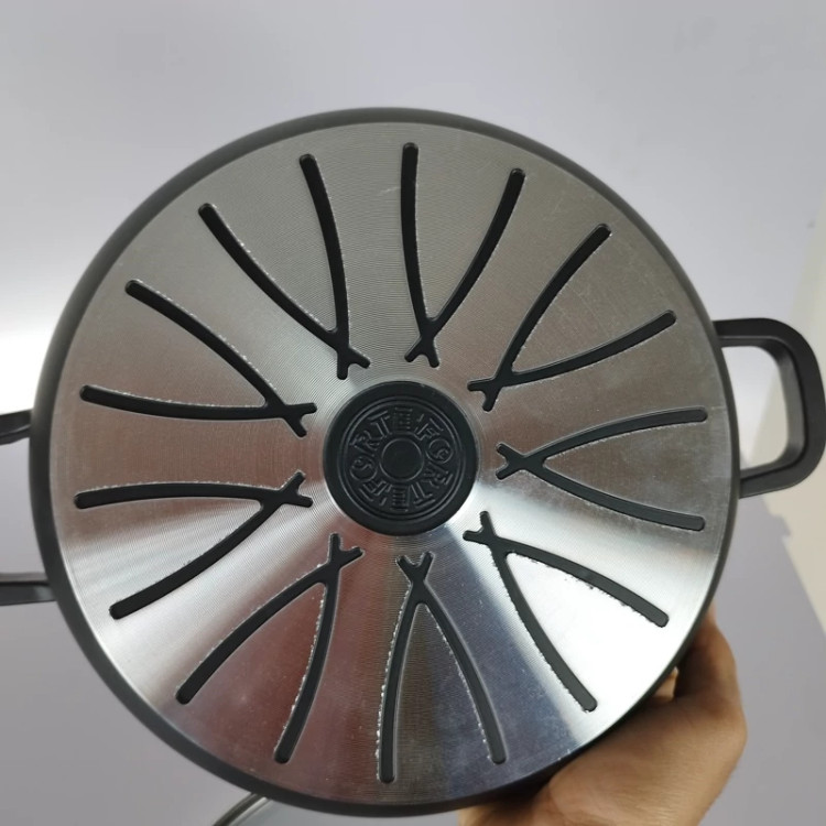 تابه گرانیتی دو دسته سایز 24 برند فورته مشکی FORTE
