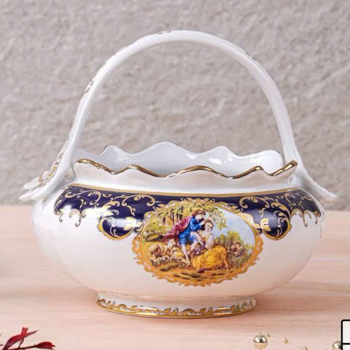 شکلات خوری چینی لیلی مجنون مدل گندم سرمه ای کد 8041