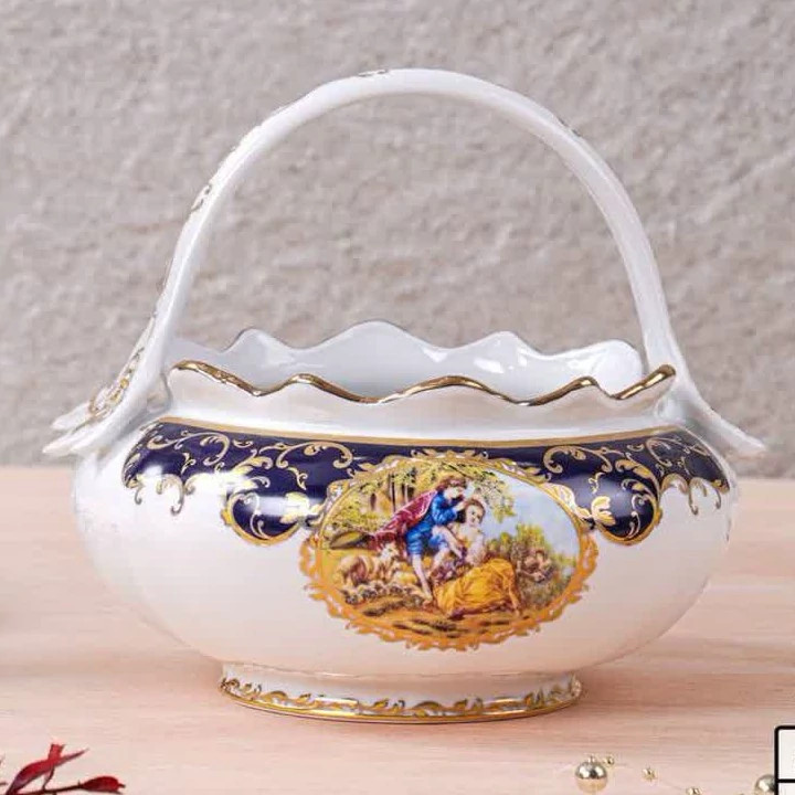 شکلات خوری چینی لیلی مجنون مدل گندم سرمه ای کد 8041