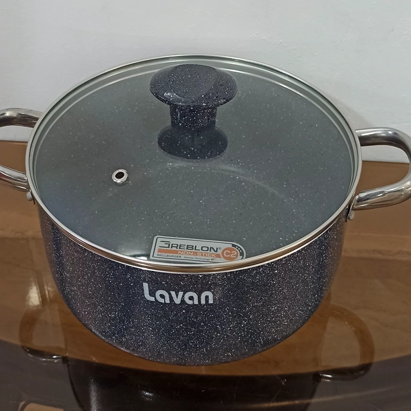 قابلمه گرانیتی سایز 22 لاوان مدل تیتان طوسی با ارسال رایگان