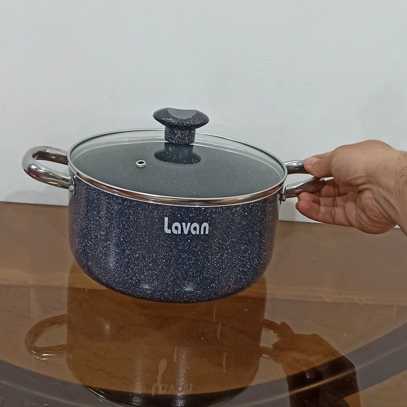 قابلمه گرانیتی سایز 22 لاوان مدل تیتان طوسی با ارسال رایگان