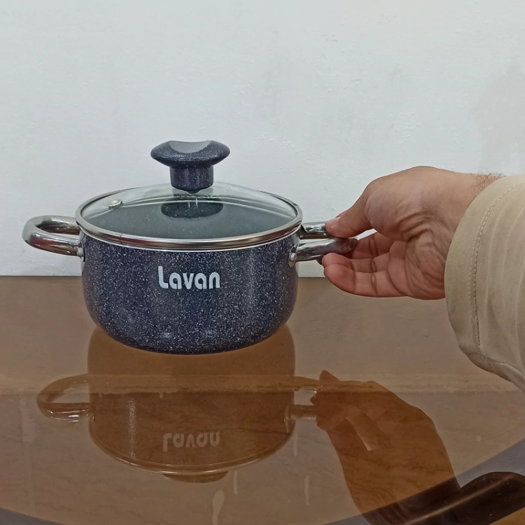 قابلمه گرانیتی سایز 16 لاوان مدل تیتان طوسی با ارسال رایگان