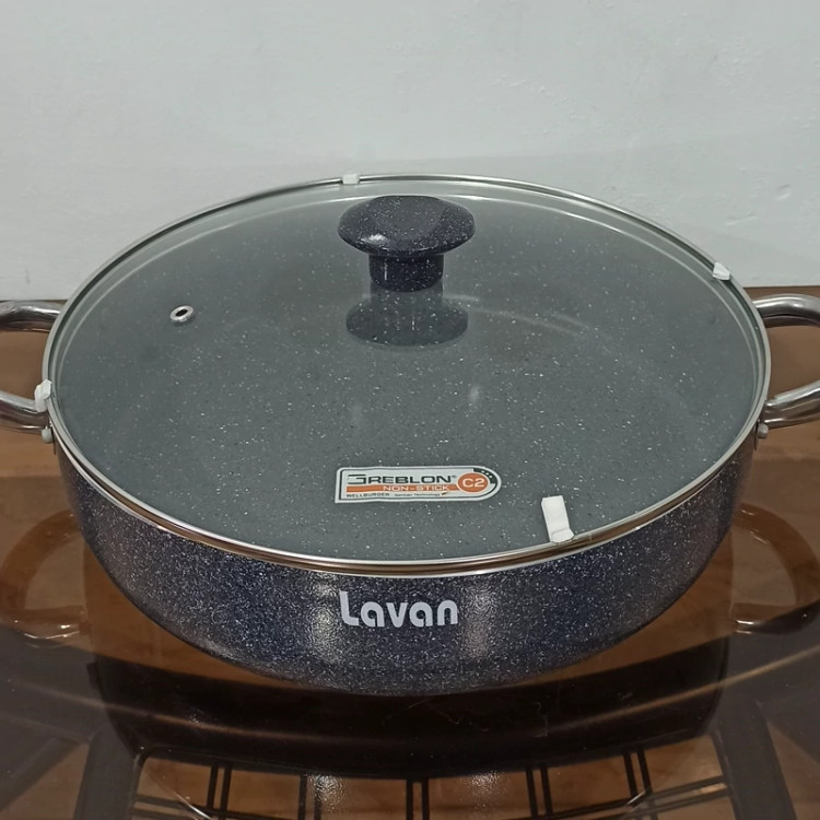 تابه گرانیتی سایز 30 لاوان مدل تیتان طوسی با ارسال رایگان