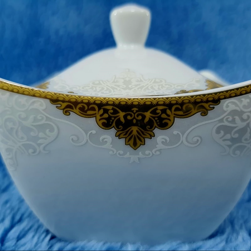 قندان چینی لورین طرح کوکب قالب سناتور بسته 1 عددی