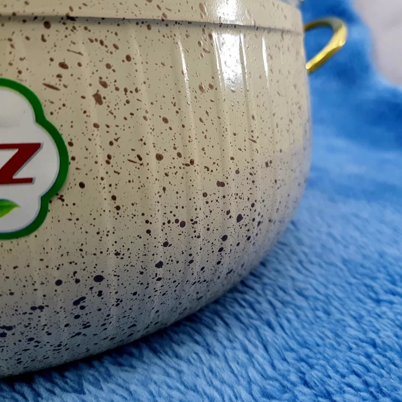 قابلمه گرانیتی سایز 28 برند اویز مدل سلین کرم EVIZ