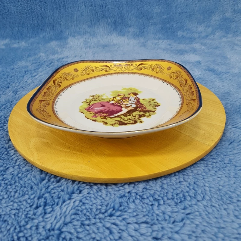 بشقاب خورش خوری چینی ROZIANA مدل لمونژ 23 سانت