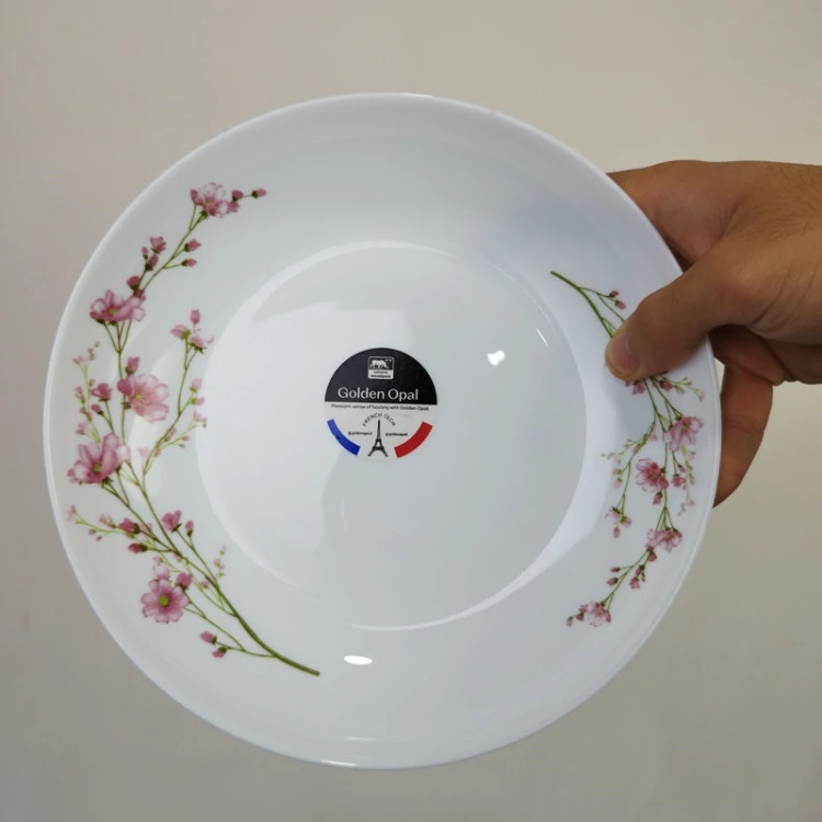 بشقاب خورشت خوری گلدن اپال مدل بهار بسته 6 عددی