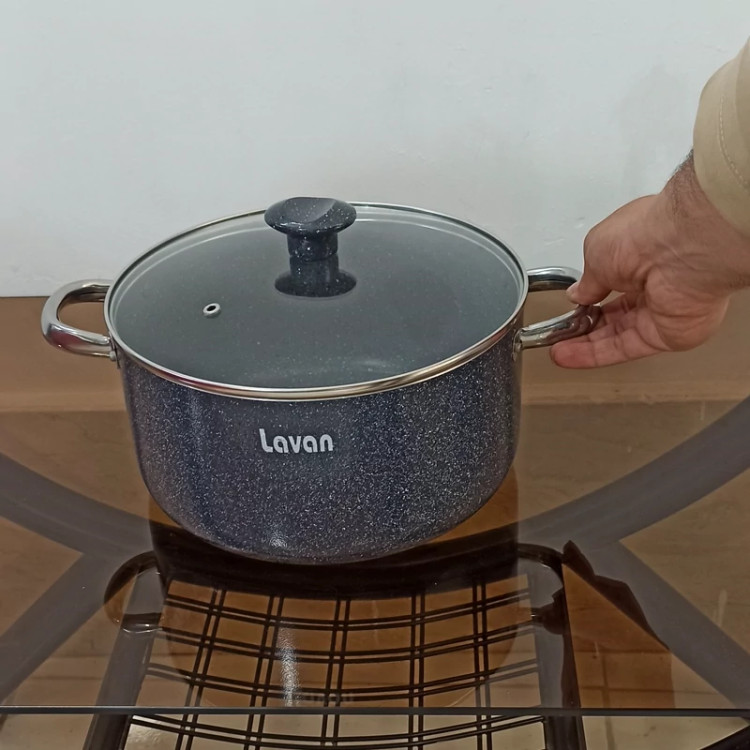قابلمه گرانیتی سایز 26 لاوان مدل تیتان طوسی با ارسال رایگان