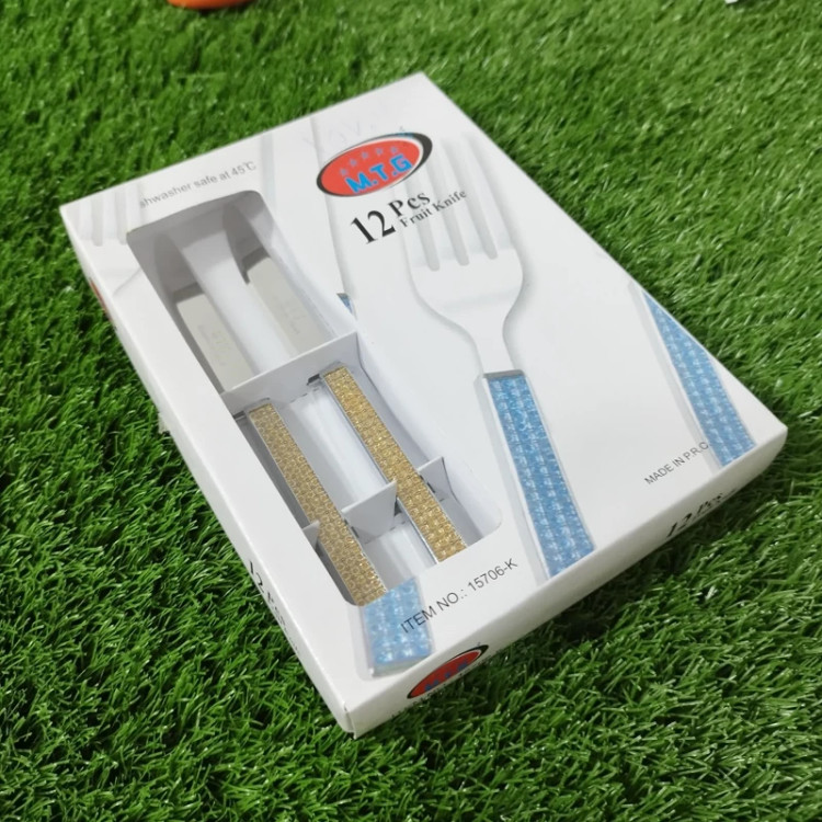 چاقو میوه خوری MTG کد 15706 طلایی بسته 12 عددی با ارسال رایگان