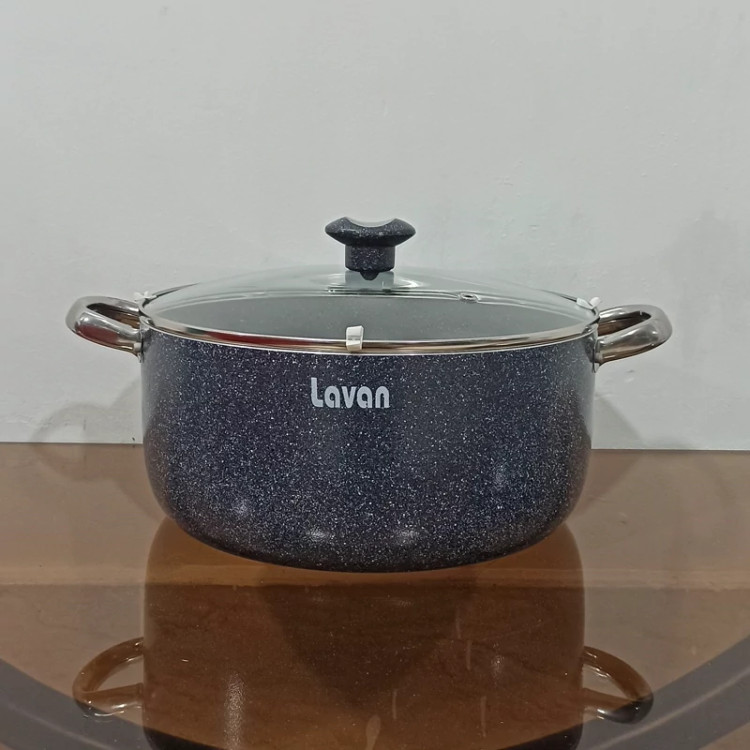 قابلمه گرانیتی سایز 28 لاوان مدل تیتان طوسی با ارسال رایگان