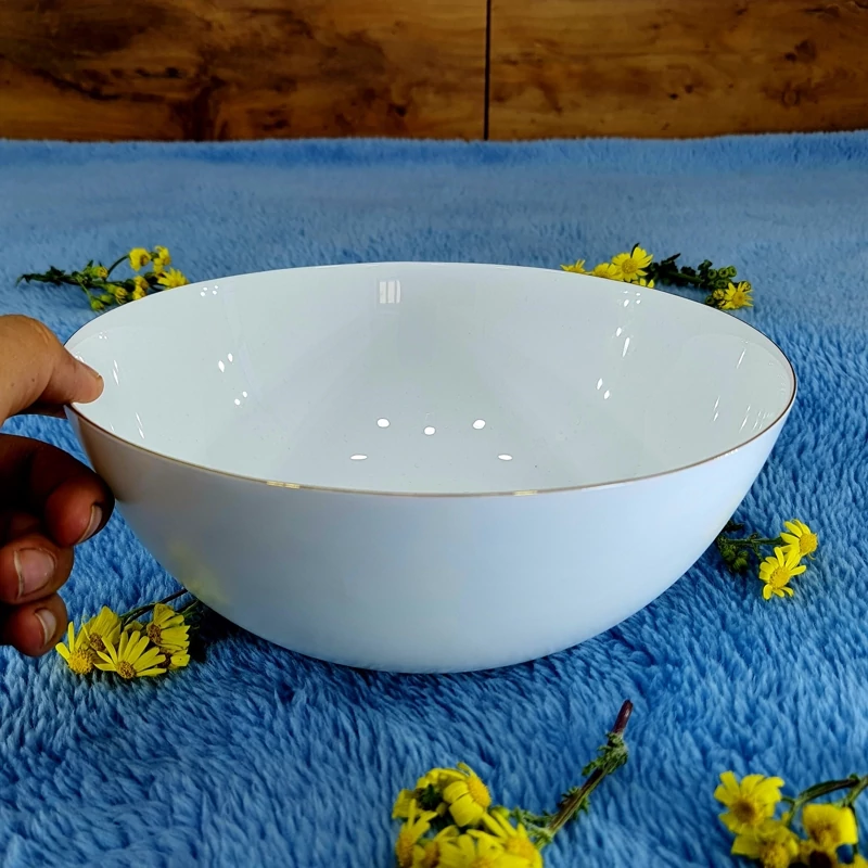 کاسه سالاد آرکوپال طرح دیوالی لب طلا بسته 1 عددی